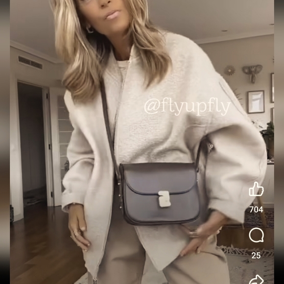 Zara * Oversized Long Bomber Jacket Cream - Picture 9 of 17